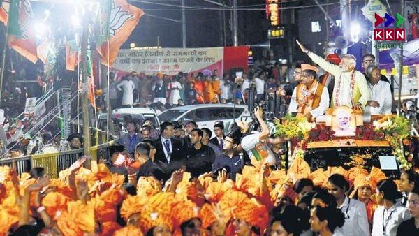 PM Modi Addresses Rally in Karakat After Roadshow with Nitish Kumar and Samrat Choudhary